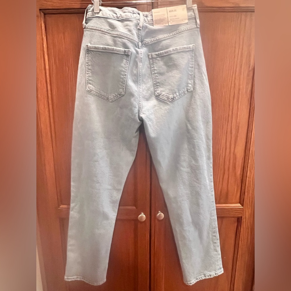 Agolde Riley Long High Rise Straight Jeans - Picture 2 of 9
